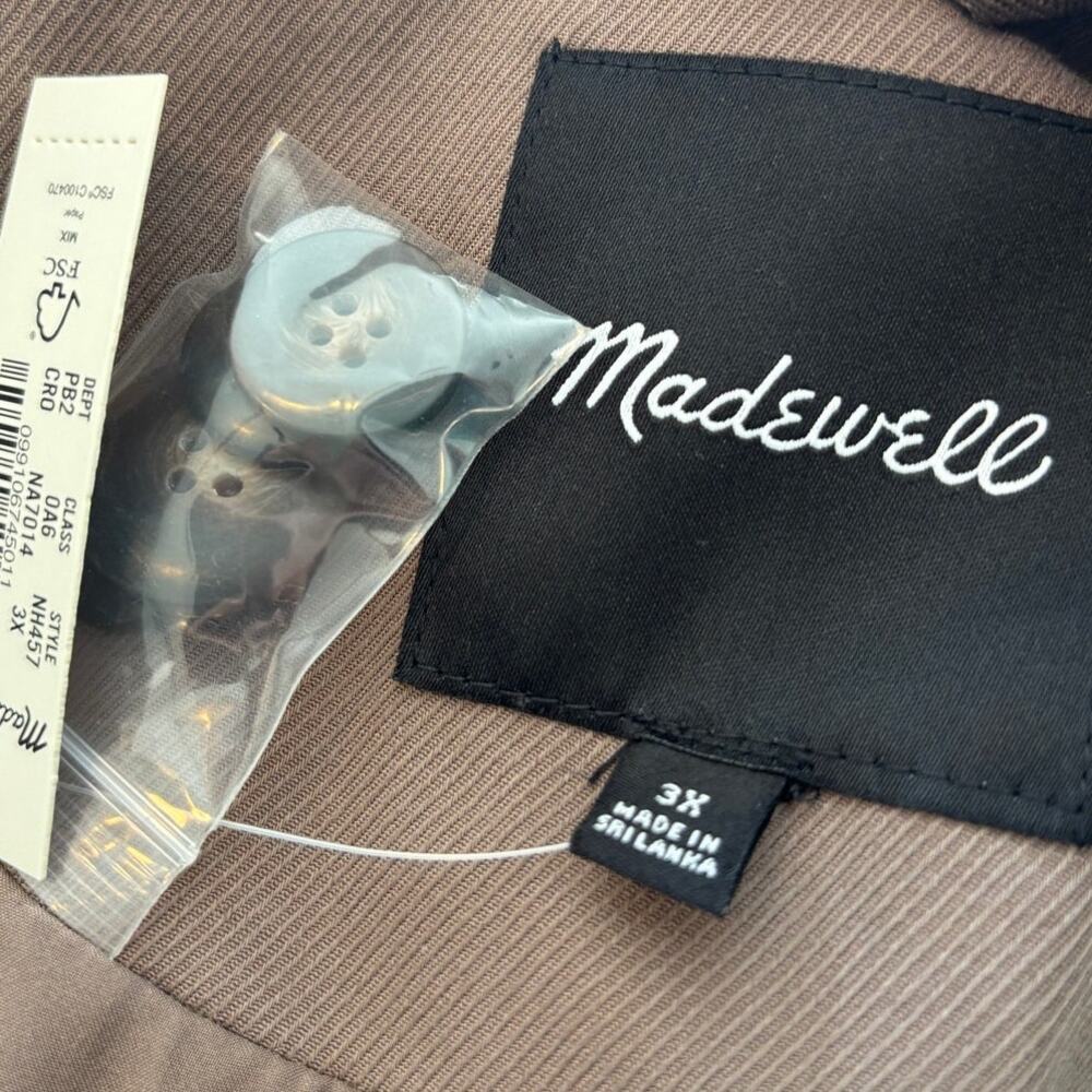Madewell Drapeweave Caldwell Tan Blazer Jacket 3x - Picture 5 of 7